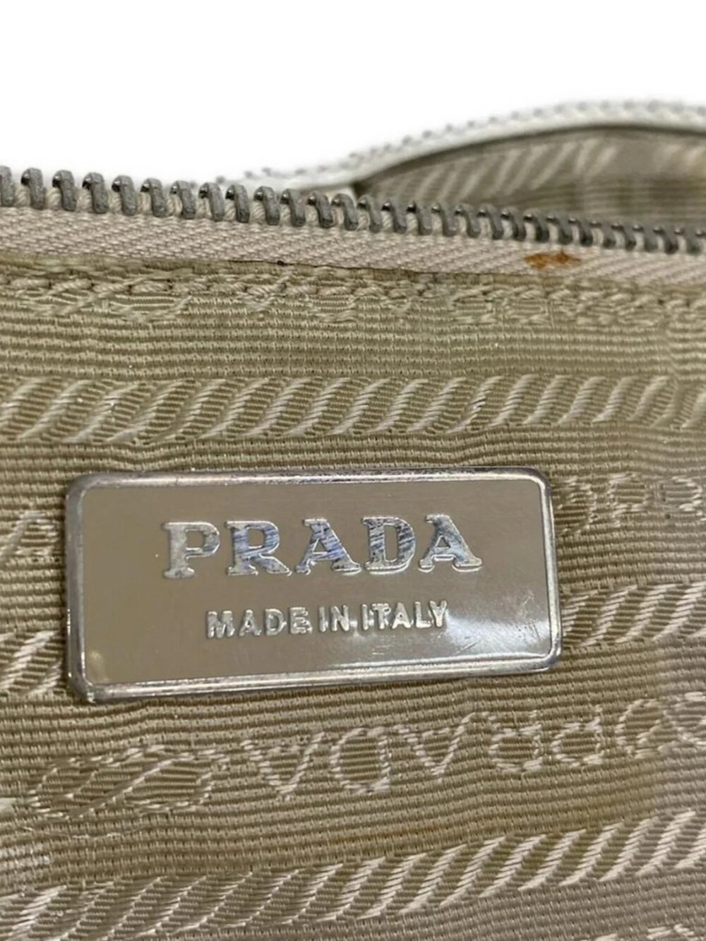 PRADA - BR1543 White Leather Tote Bag - Picture 9 of 13